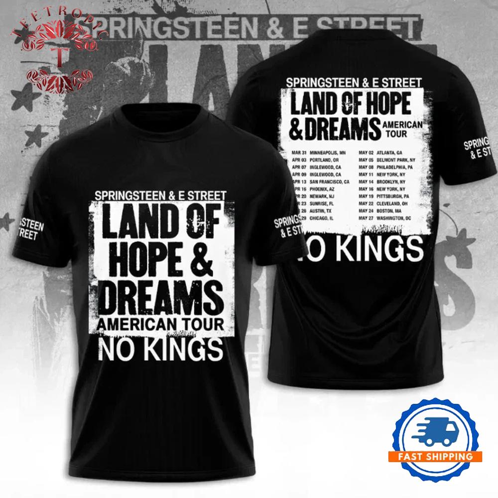 Bruce Springsteen E Street Band Tour 2026 3D T-Shirt