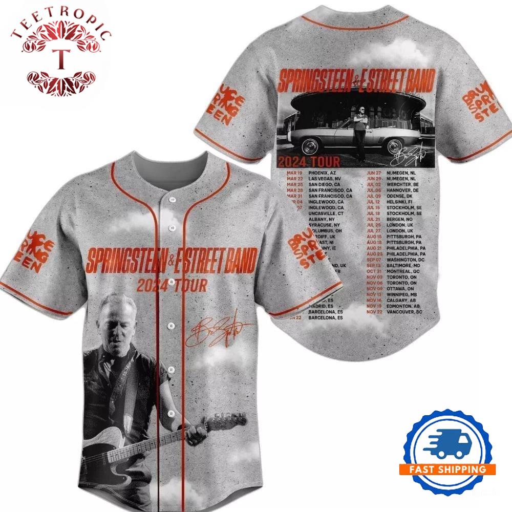 Bruce Springsteen E Street Band World Tour 2024 Baseball Jersey