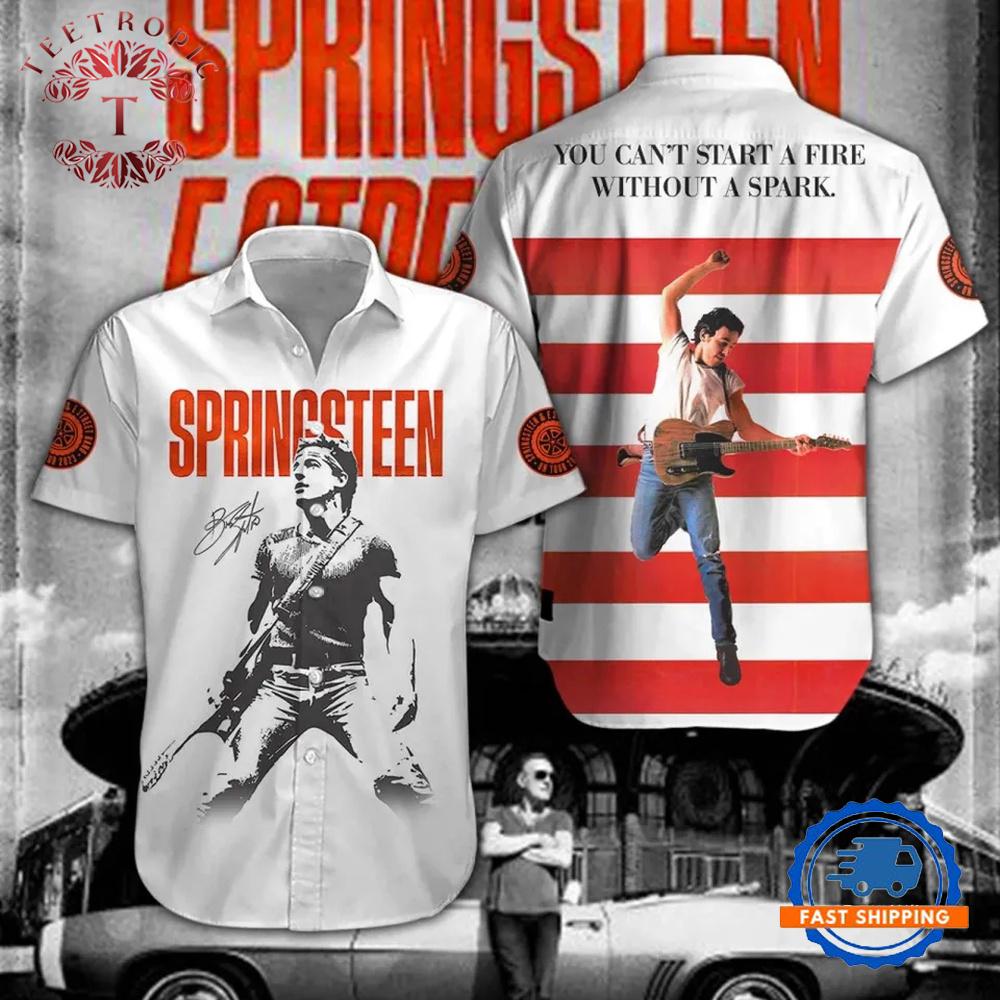 Bruce Springsteen Short Sleeve Hawaiian Shirt