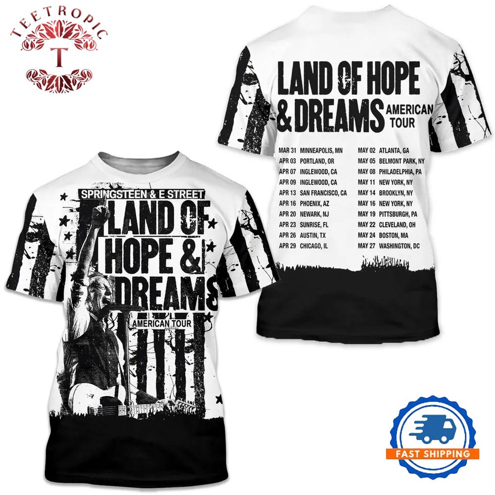 Bruce Springsteen Tour 2026 3D Shirt