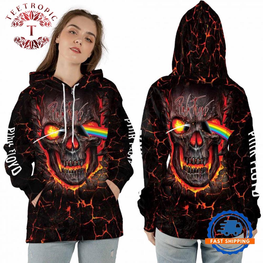 Dark Side Of Skull Pink Floyd Black Hoodie Shirt