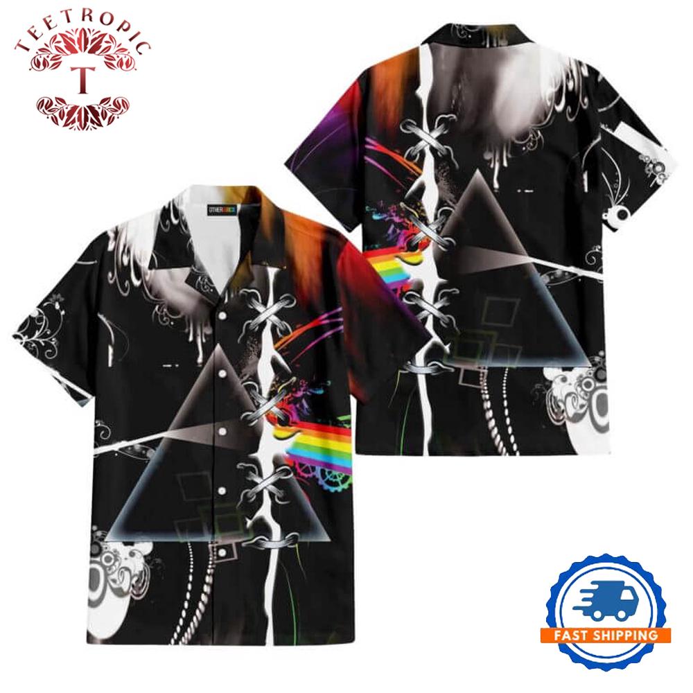 Dark Side Of The Moon Abstract Art Rock Pink Floyd Hawaiian Shirt