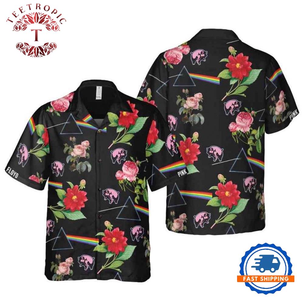 Dark Side Of The Moon Animals Dahlia Pink Floyd Hawaiian Shirt