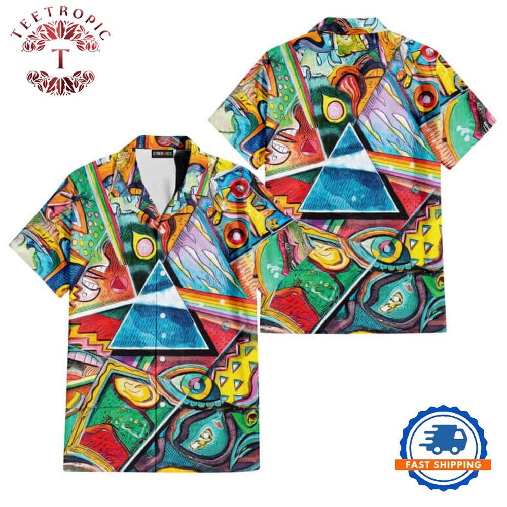 Dark Side of the Moon Pop Art Pink Floyd Hawaiian Shirt