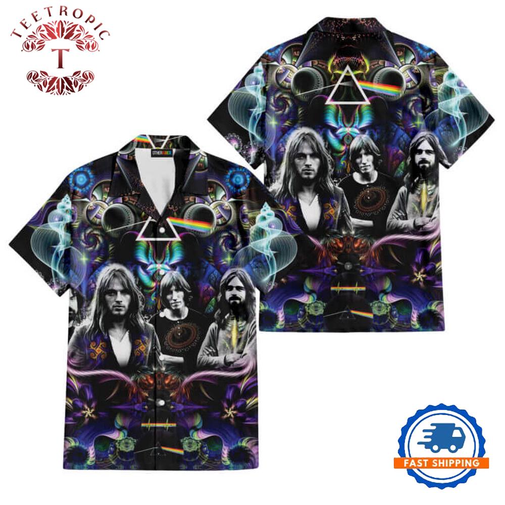 Dark Side Of The Moon Psychedelic Abstract Art Pink Floyd Hawaiian Shirt