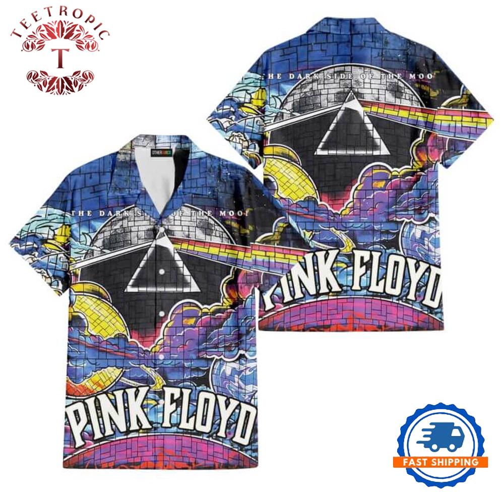 Dark Side Of The Moon The Wall Brick Art Pink Floyd Hawaiian Shirt