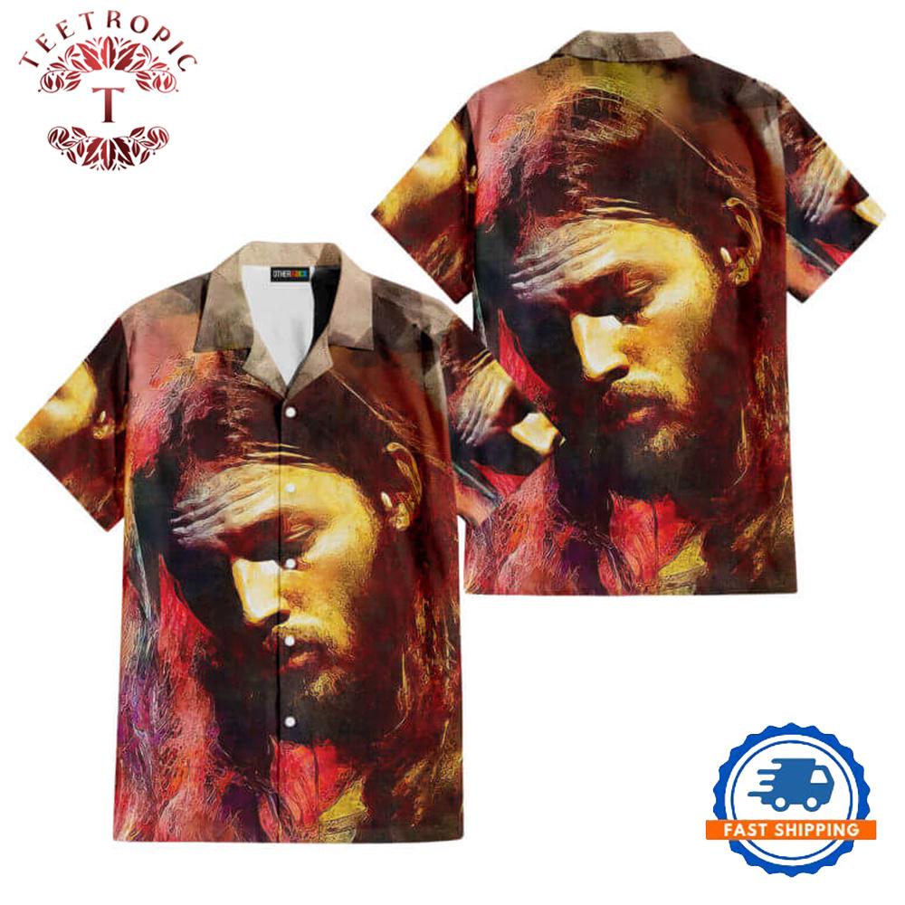 David Gilmour Digital Art Pink Floyd Hawaiian Shirt