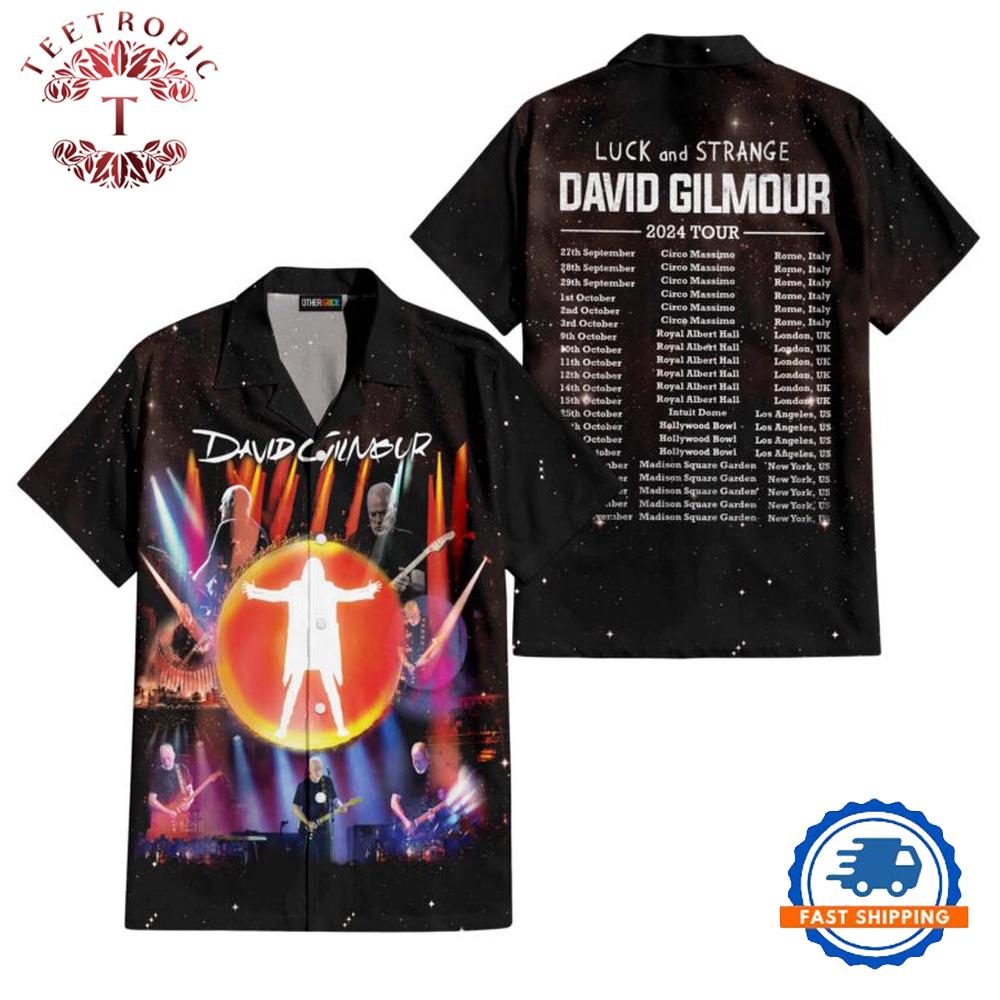 David Gilmour Luck and Strange 2024 Tour Date Hawaiian Shirt