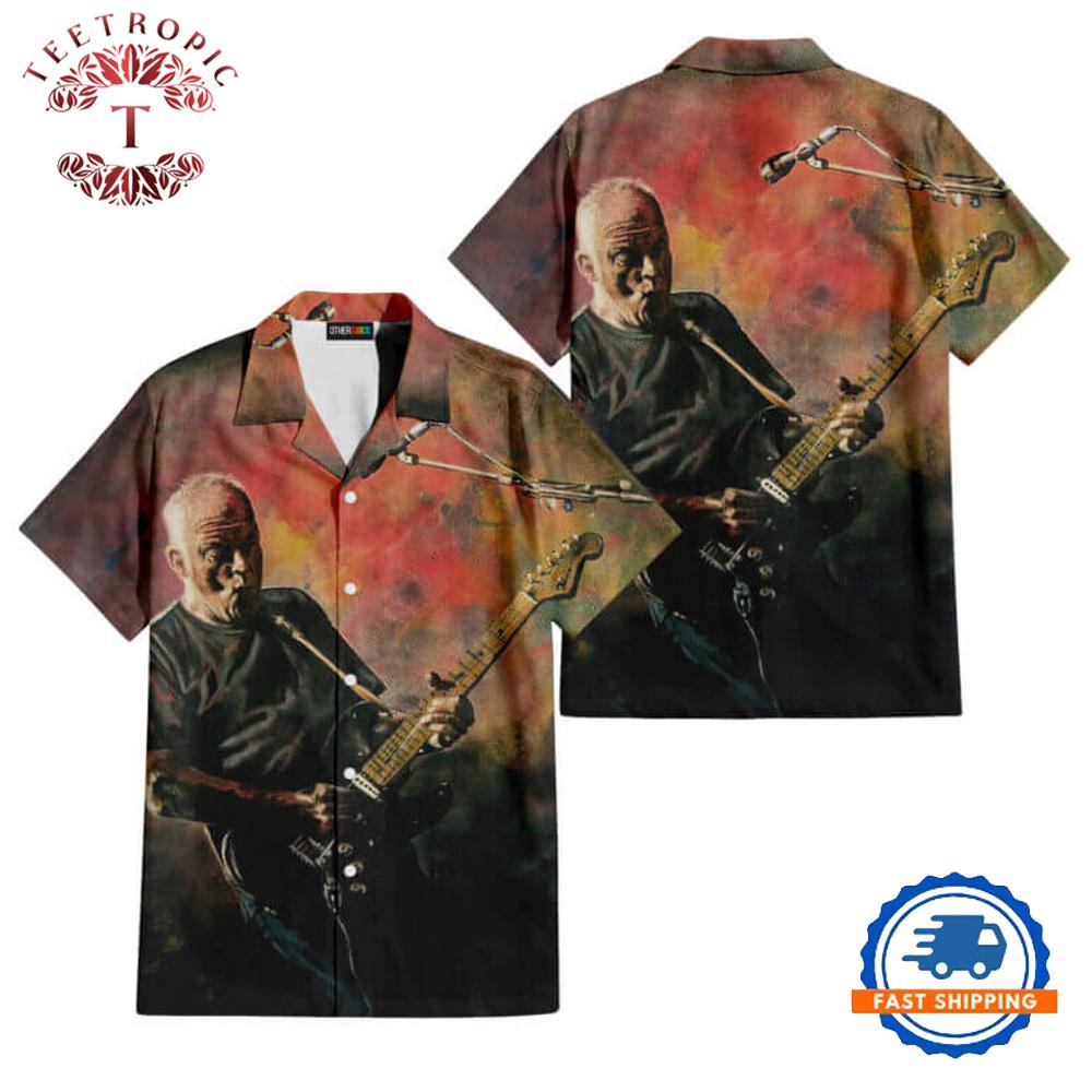 David Gilmour Painting Art Pink Floyd Hawaiian Shirt