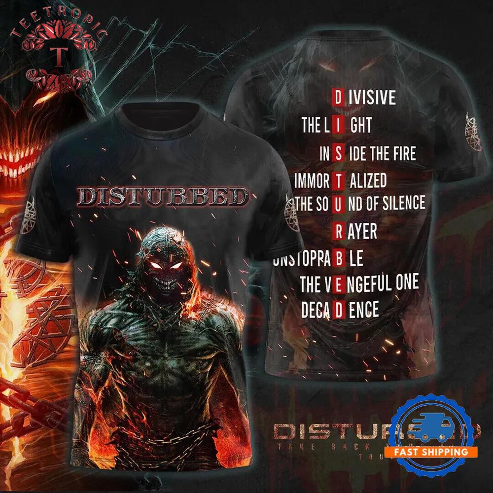 Disturbed Music Band Graphic 3D T Shirt