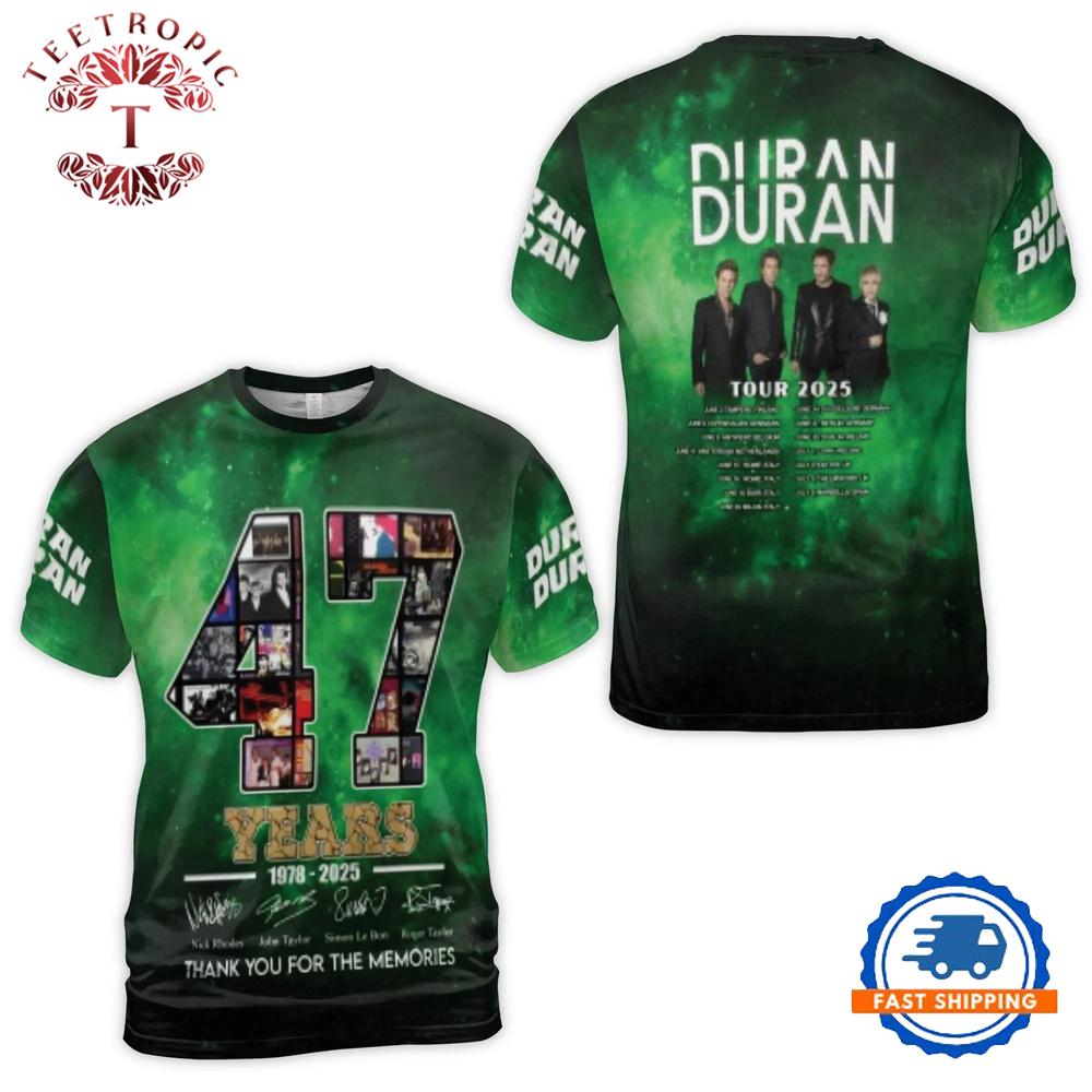 Duran Duran 47th Anniversary 3D Graphic T-Shirt