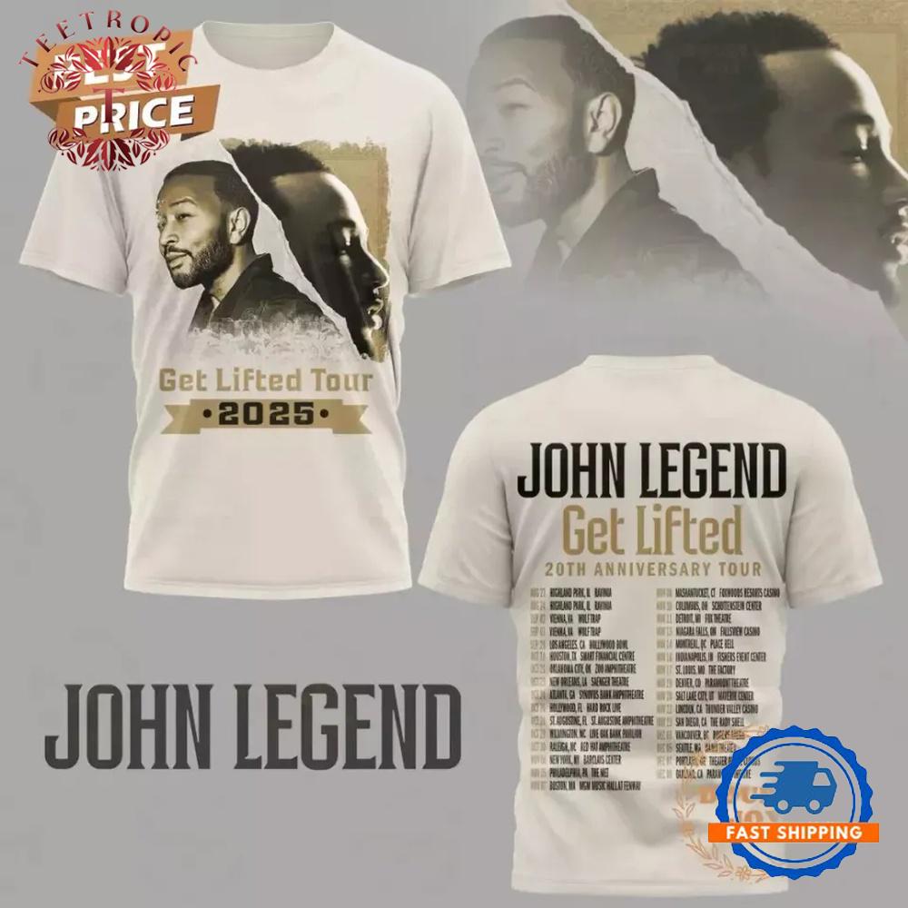 John Legend Get Lifted Tour 2025 3D T-Shirt
