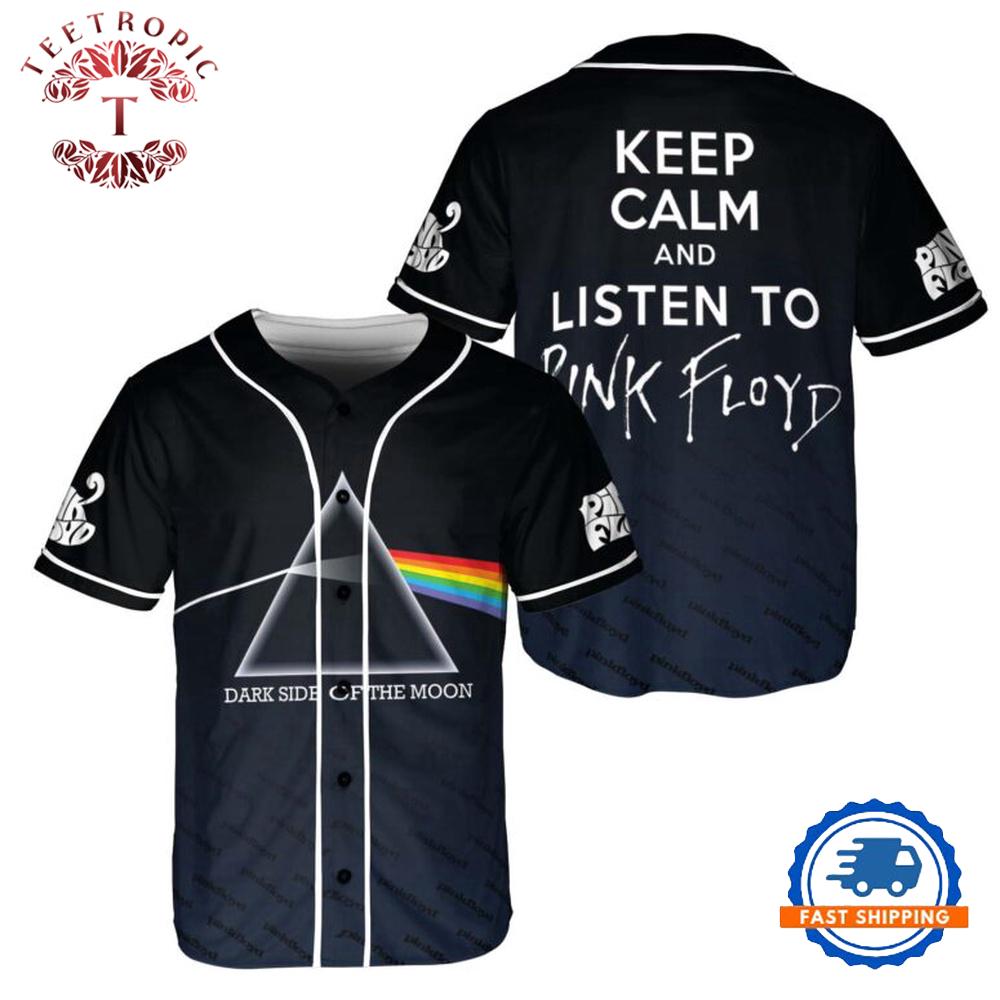 Keep Calm And Listen To Pink Floyd Dark Side Of The Moon Baseball Jersey