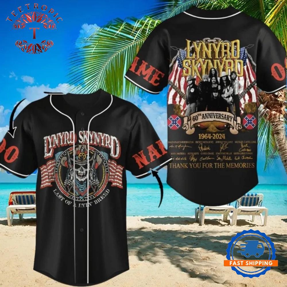 Lynyrd Skynyrd 60th Anniversary Baseball Jersey