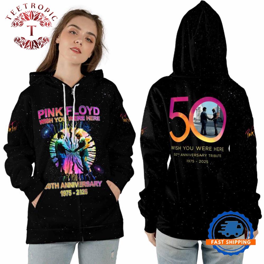 Pink Floyd 1975–2025 Wish You Were Here 50th Anniversary Hoodie Shirt
