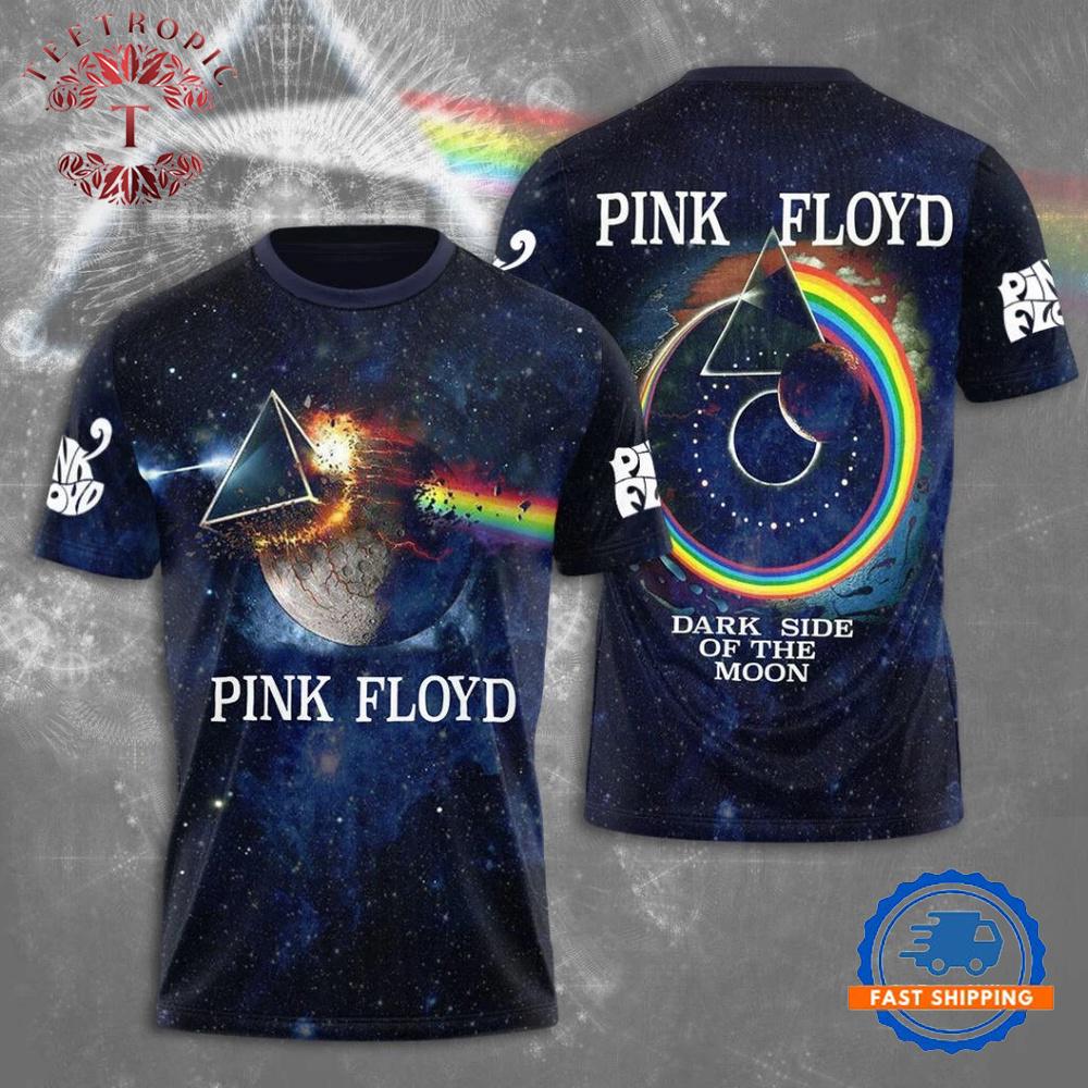 Pink Floyd 50 Years Anniversary Dark Side Of The Moon 3D T-Shirt