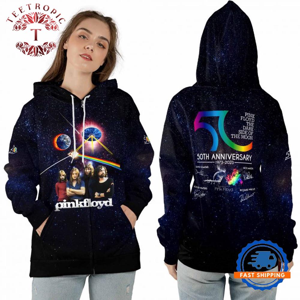 Pink Floyd 50th Anniversary DSOTM Signatures Hoodie Shirt