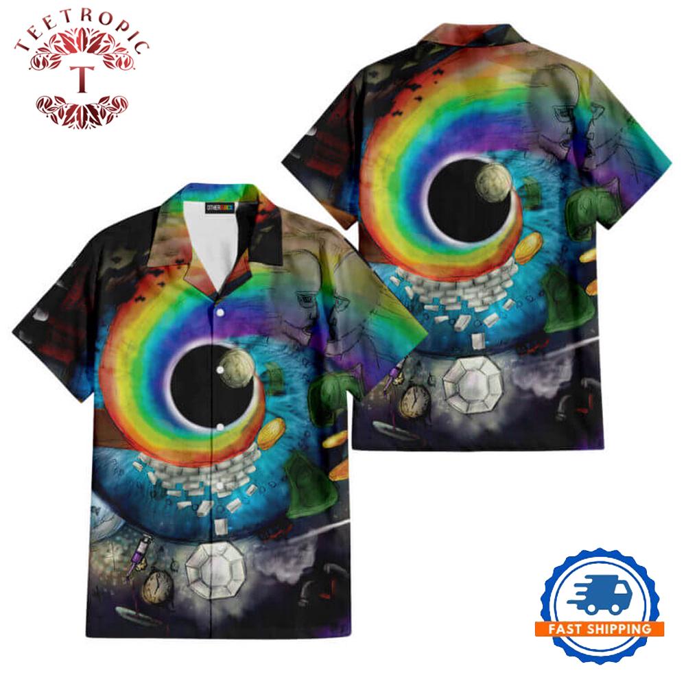 Pink Floyd Album Collage Art Hawaiian Shirt
