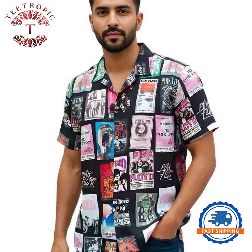 Pink Floyd All Album Poster DSOTM WYWH Animals Hawaiian Shirt