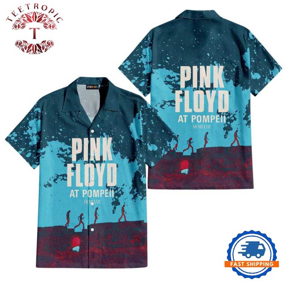 Pink Floyd at Pompeii MCMLXXII Blue Hawaiian Shirt