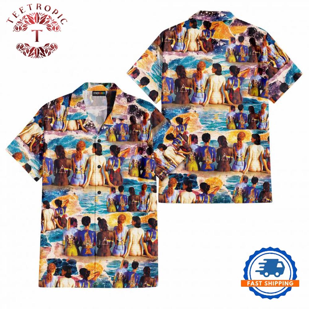 Pink Floyd Back Catalogue Body Painting Psychedelic Art Hawaiian Shirt