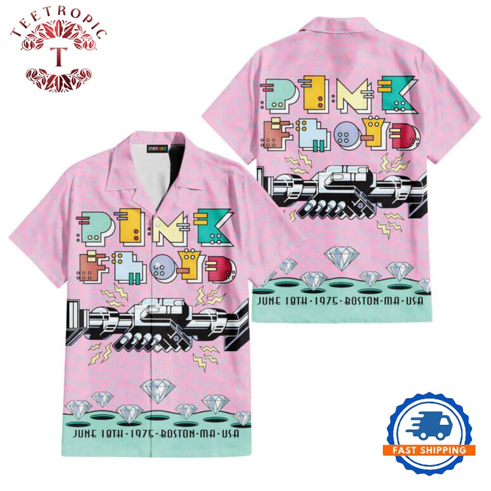 Pink Floyd Boston June 18 1975 Boston MA Hawaiian Shirt