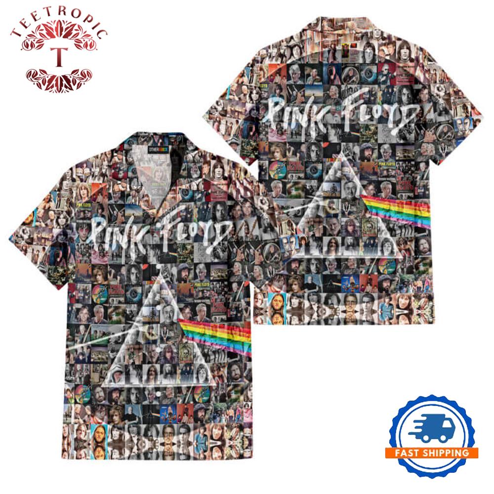 Pink Floyd Photo Mosaic Print Art of All Things Hawaiian Shirt