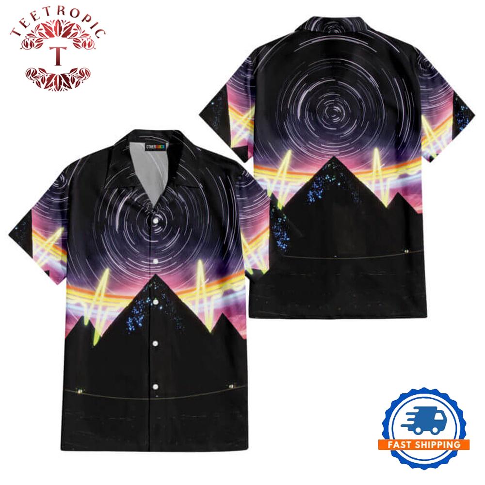 Pyramid Galaxy The Dark Side Of The Moon Pink Floyd Hawaiian Shirt