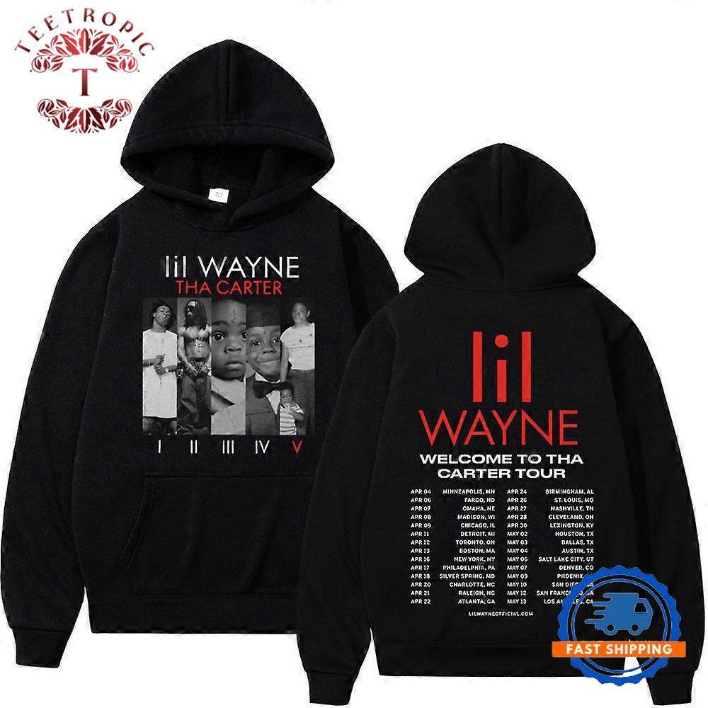 Rapper Lil Wayne The Carter Tour Black Hoodie