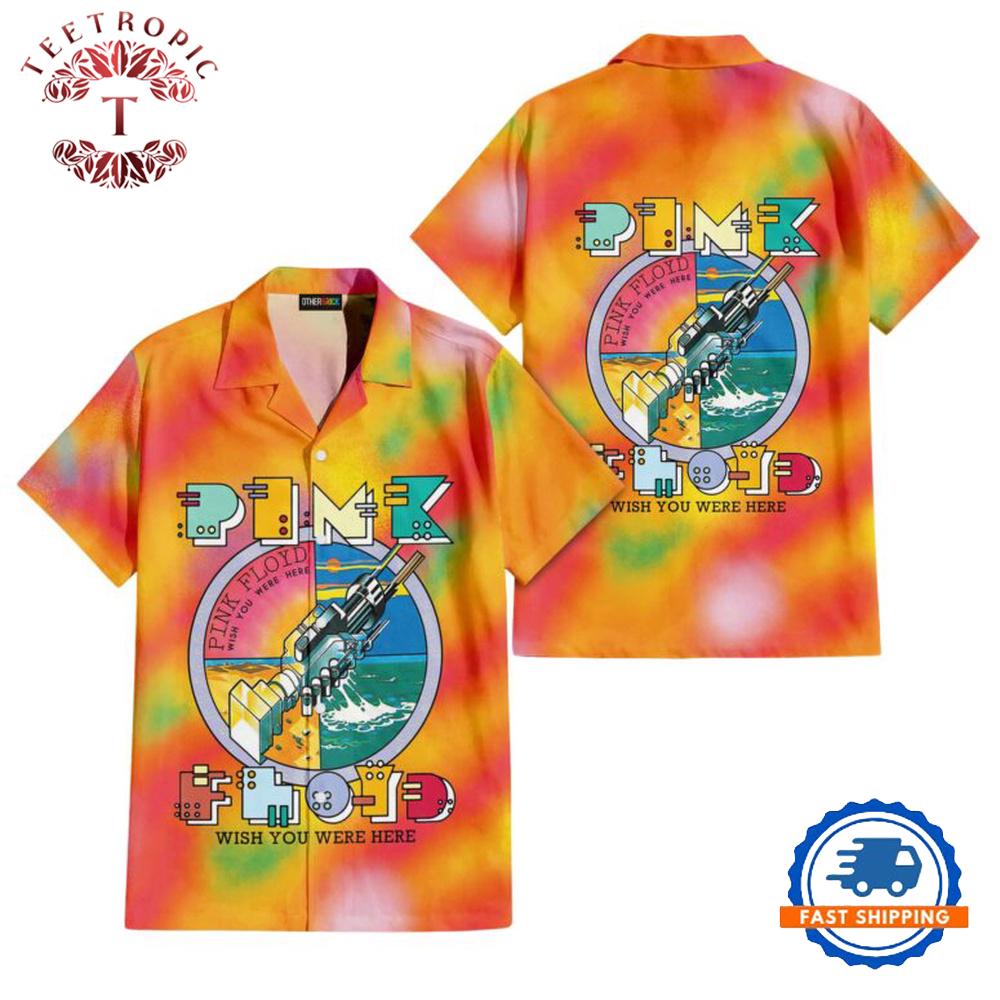 Robot Handshake Pink Floyd Wish You Were Here Hawaiian Shirt