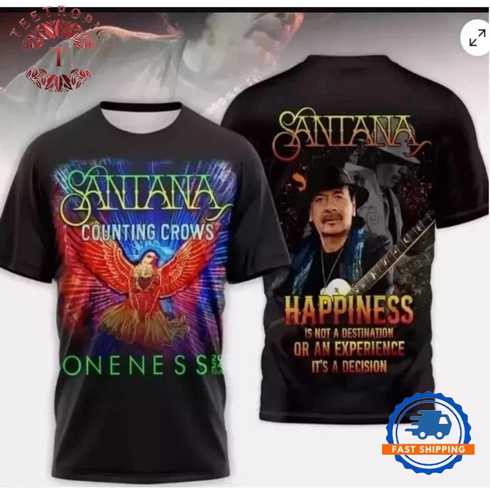 Santana Oneness 2025 Tour Happiness T Shirt