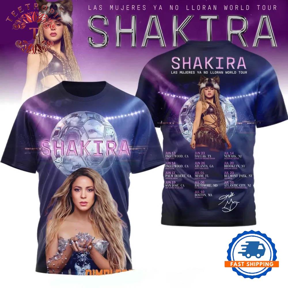 Shakira Las Mujeres Ya No Lloran World Tour 2026 3D T Shirt