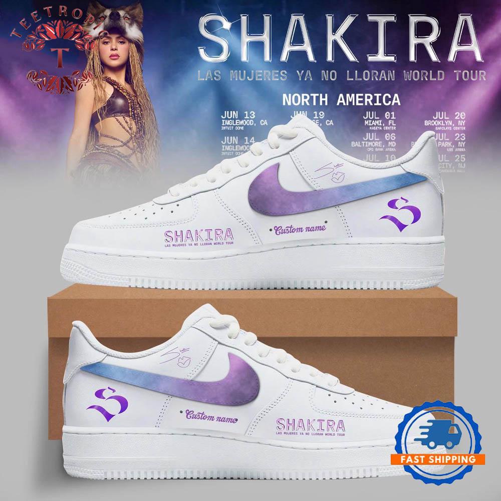 Shakira Las Mujeres Ya No Lloran World Tour 2026 White Air Force 1 Shoes Sneaker