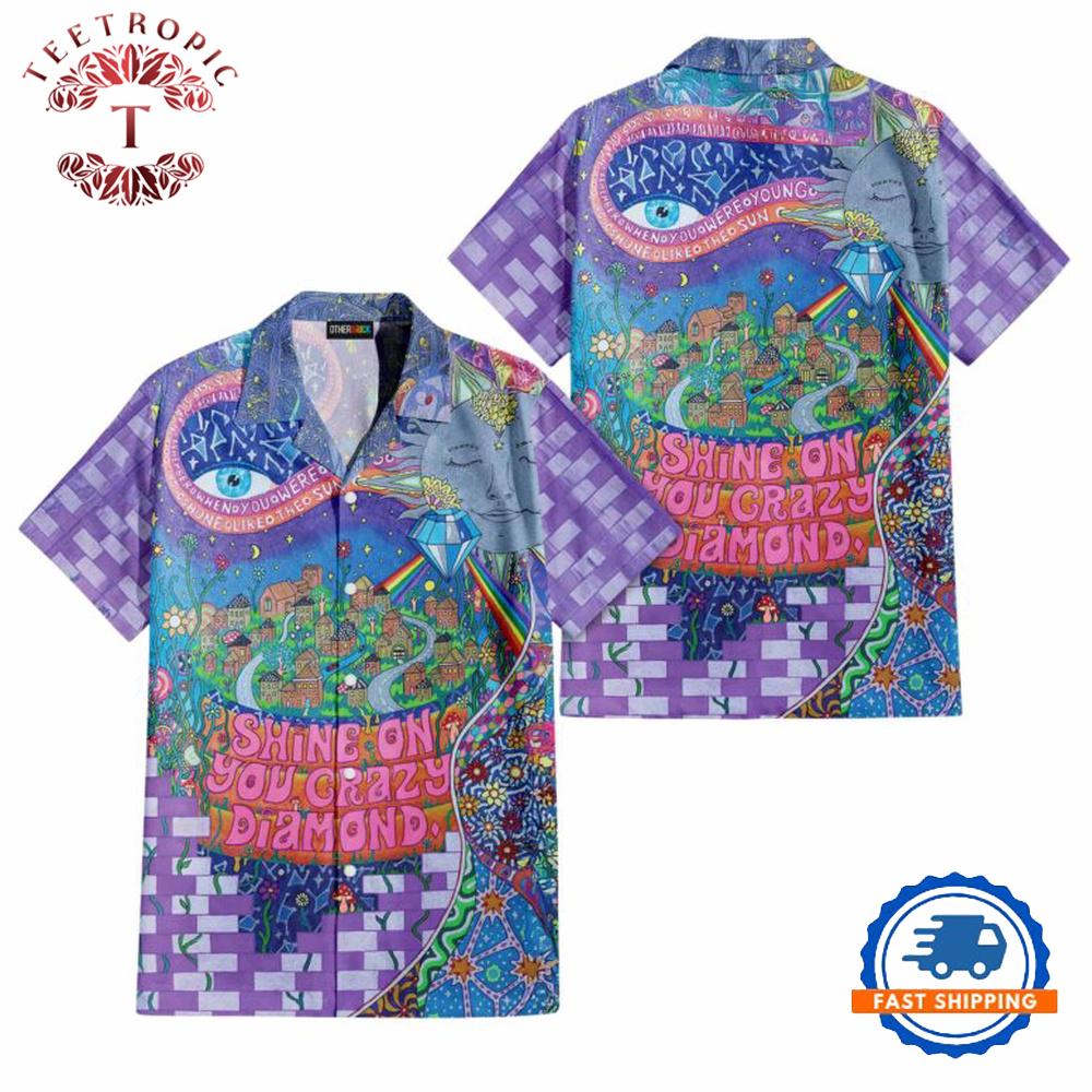 Shine On You Crazy Diamond Inspired Pink Floyd Hawaiian Shirt