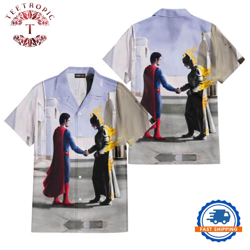 Superman vs batman Wish You Were Here Pink Floyd Hawaiian Shirt