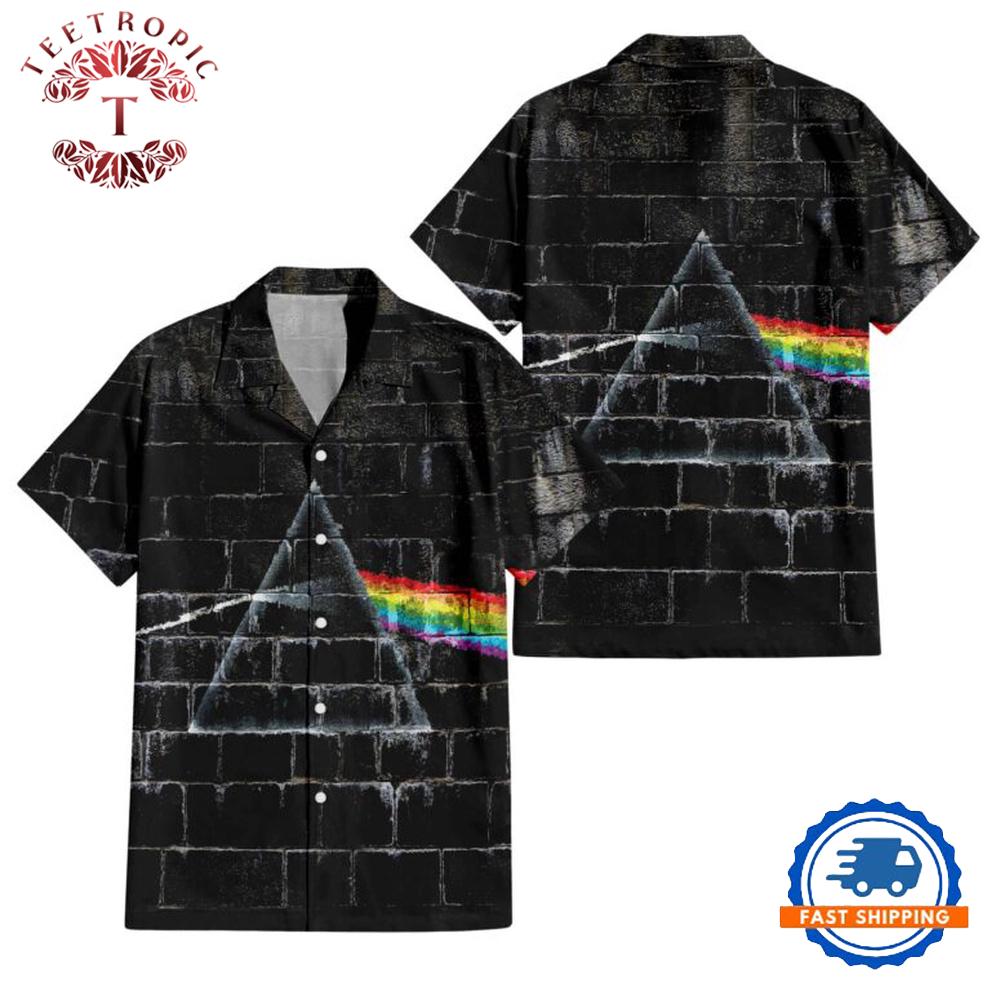 The Dark Side Of The Moon In The Wall Art Hawaiian Pink Floyd Shirt