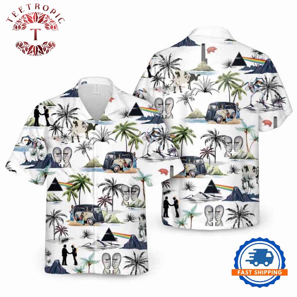 The Division Bell Dark Side Of The Moon Bus Aloha Pink Floyd Hawaiian Shirt