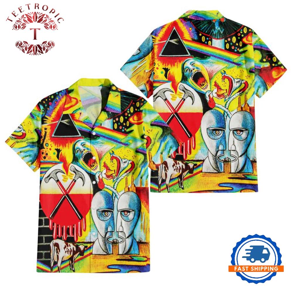 The Wall DSOTM The Division Bell Atom Heart Mother Pink Floyd Hawaiian Shirt