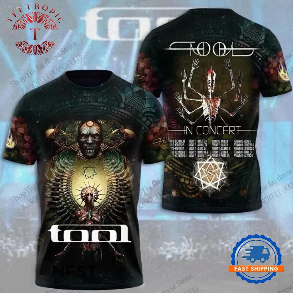 Tool Rock Band 2026 Tour 3D Print T Shirt