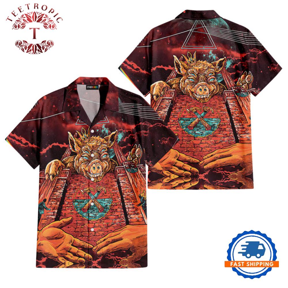 US x Them American Tour Pink Floyd Hawaiian Shirt