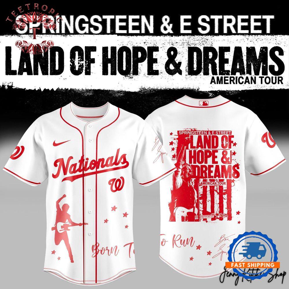 Washington Nationals x Bruce Springsteen & The E Street Land Of Hope & Dreams Tour Baseball Jersey