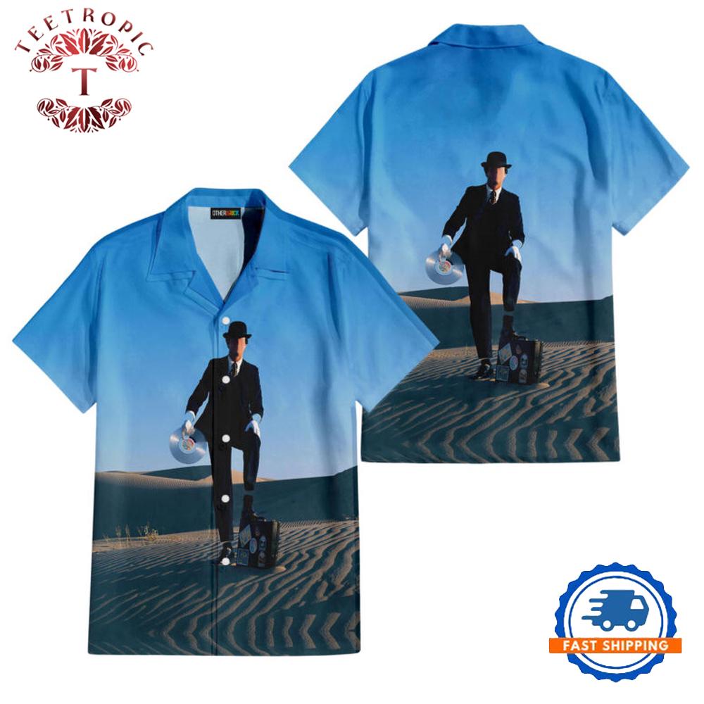 Wish You Were Here Desert Man in Bowler Pink Floyd Hawaiian Shirt