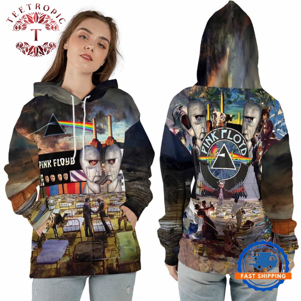 Wish You Were Here Endless DSOTM Album Collage Art Pink Floyd Hoodie Shirt