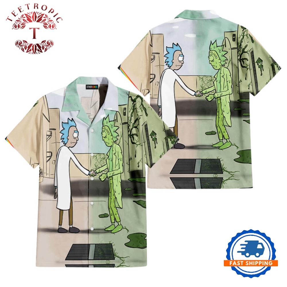 Wish You Were Here x Rick Sanchez Pink Floyd Hawaiian Shirt