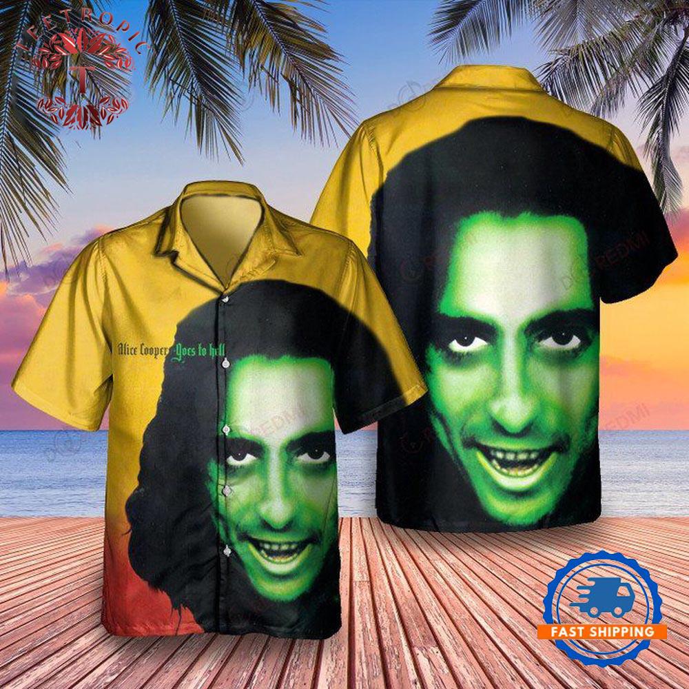 Alice Cooper Goes to Hell 1976 Album Hawaiian Shirt