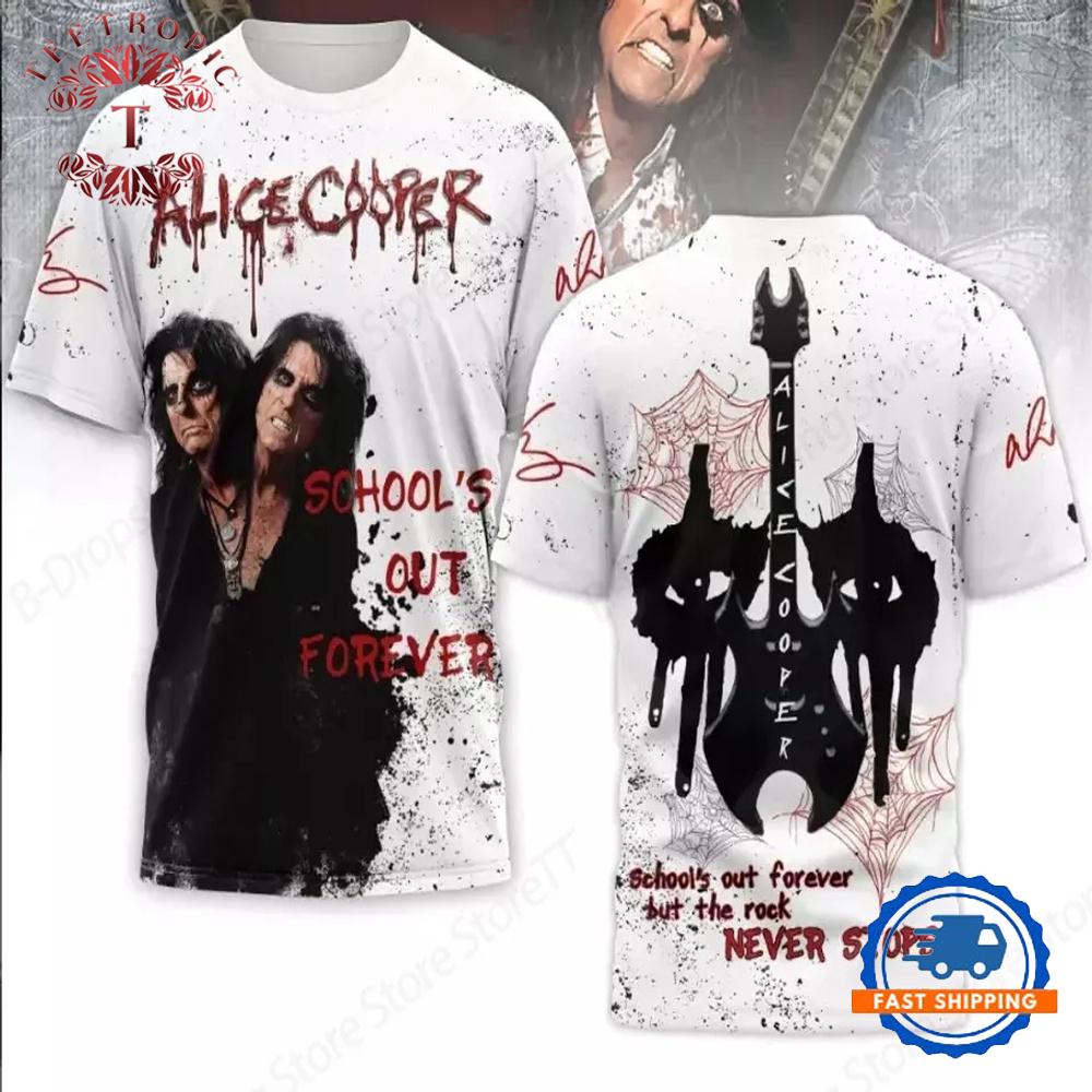 Alice Cooper Ol Black Eyes Is Back 3D Print T Shirt