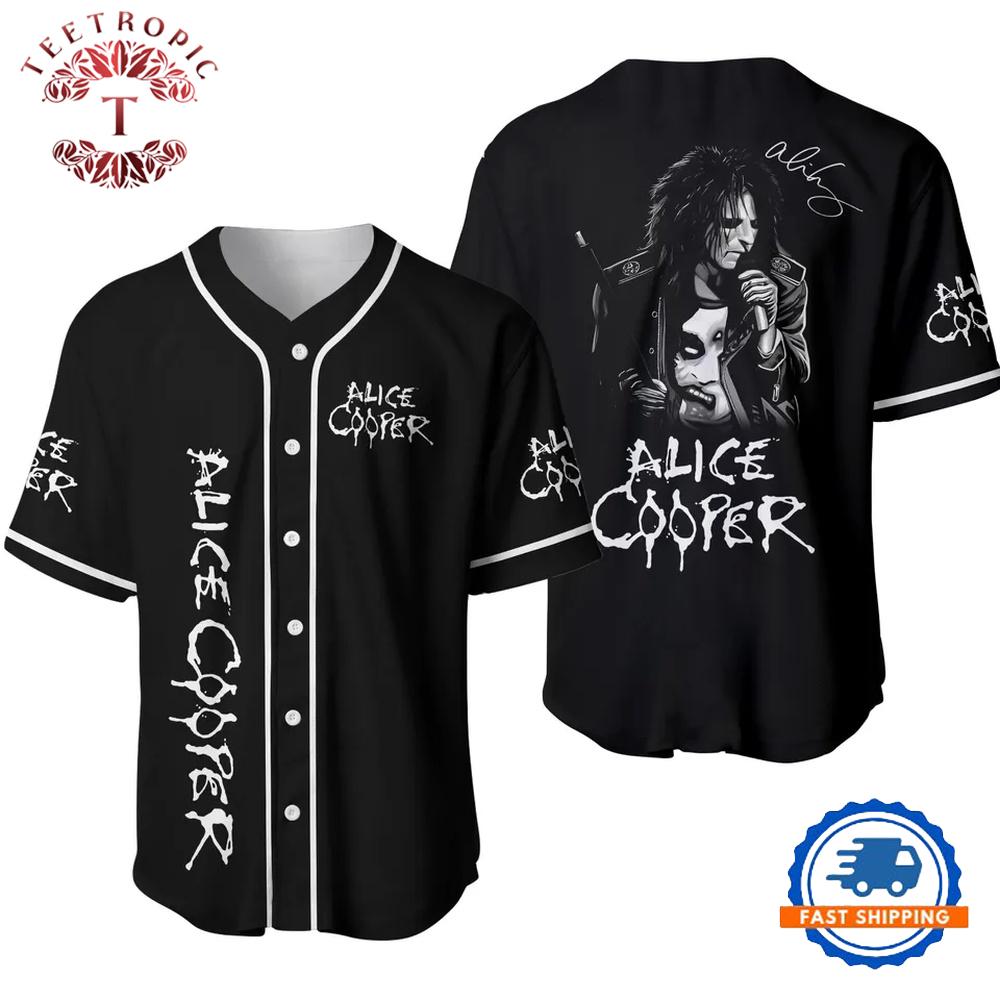 Alice Cooper Singer Baseball Jersey