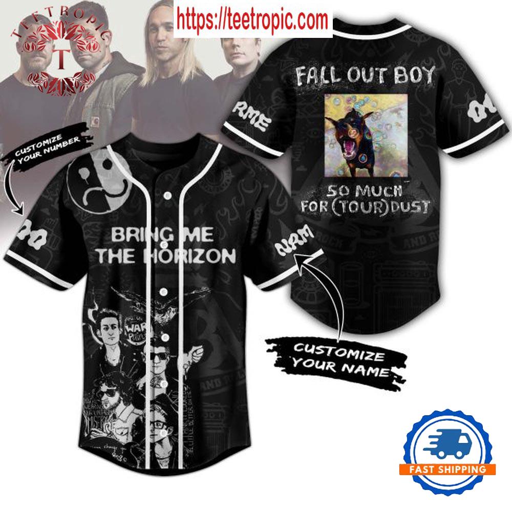 Bring Me The Horizon Fall Out Boy So Much For Tour Dust Baseball Jersey