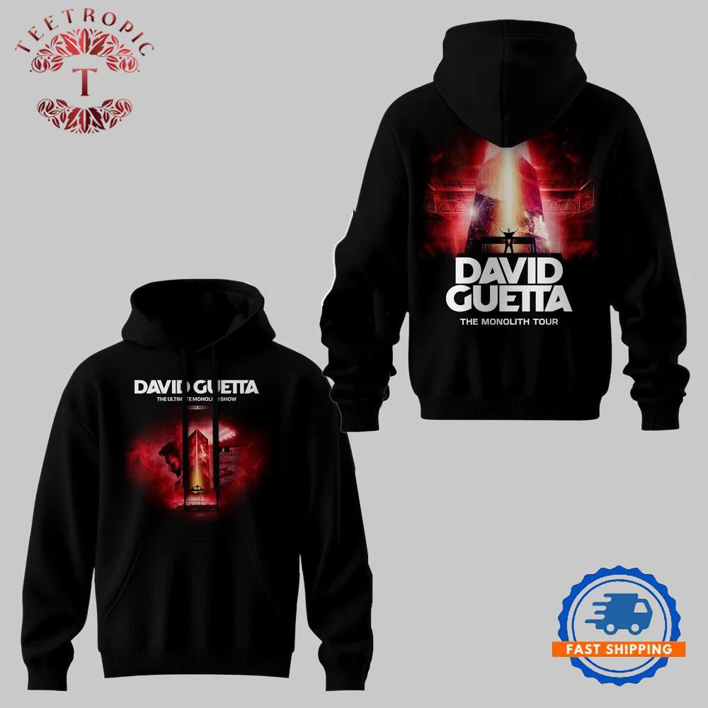 David Guetta Merch The Ultimate Monolith Show 2026 Tour Hoodie