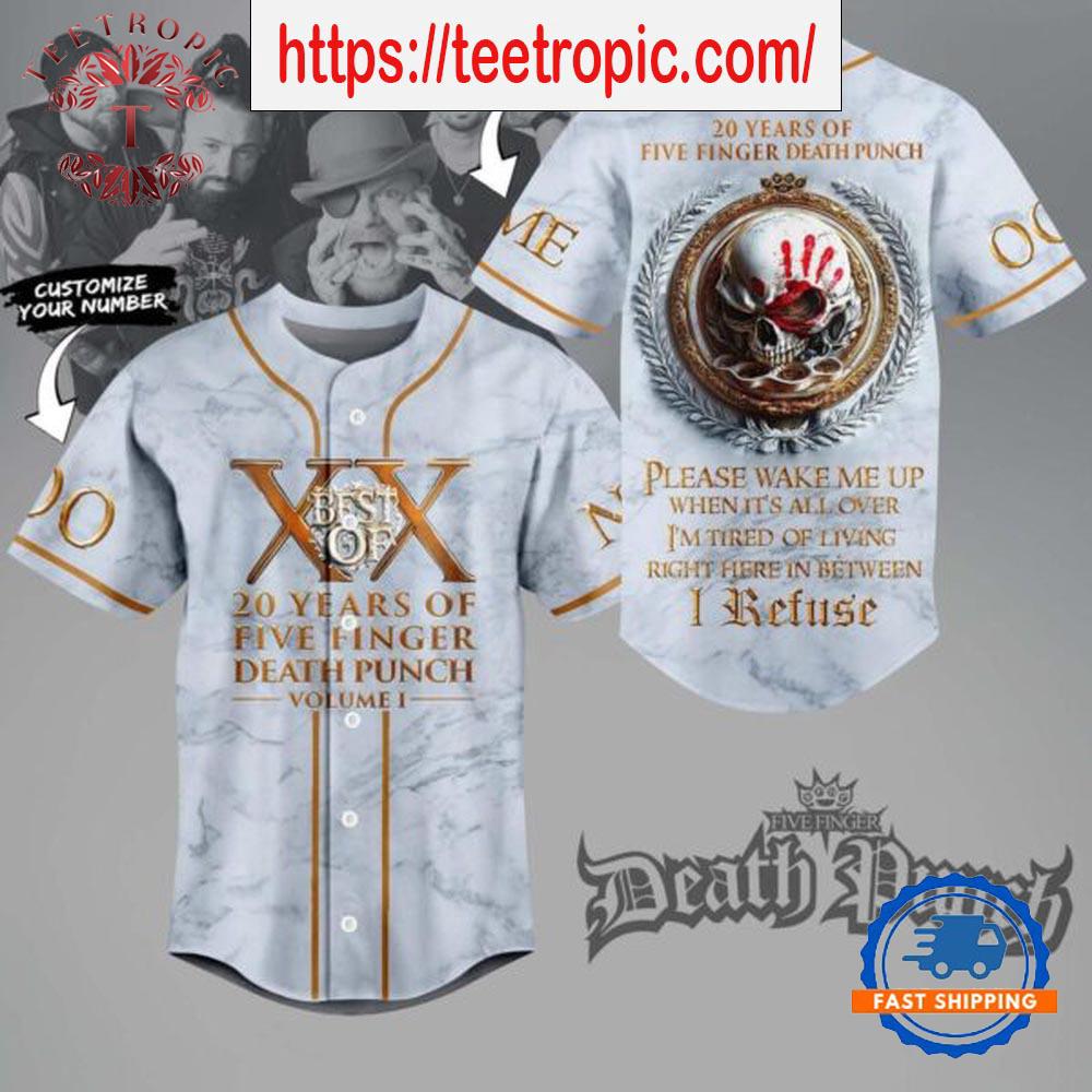 Five Finger Death Punch 20th Anniversary Baseball Jersey